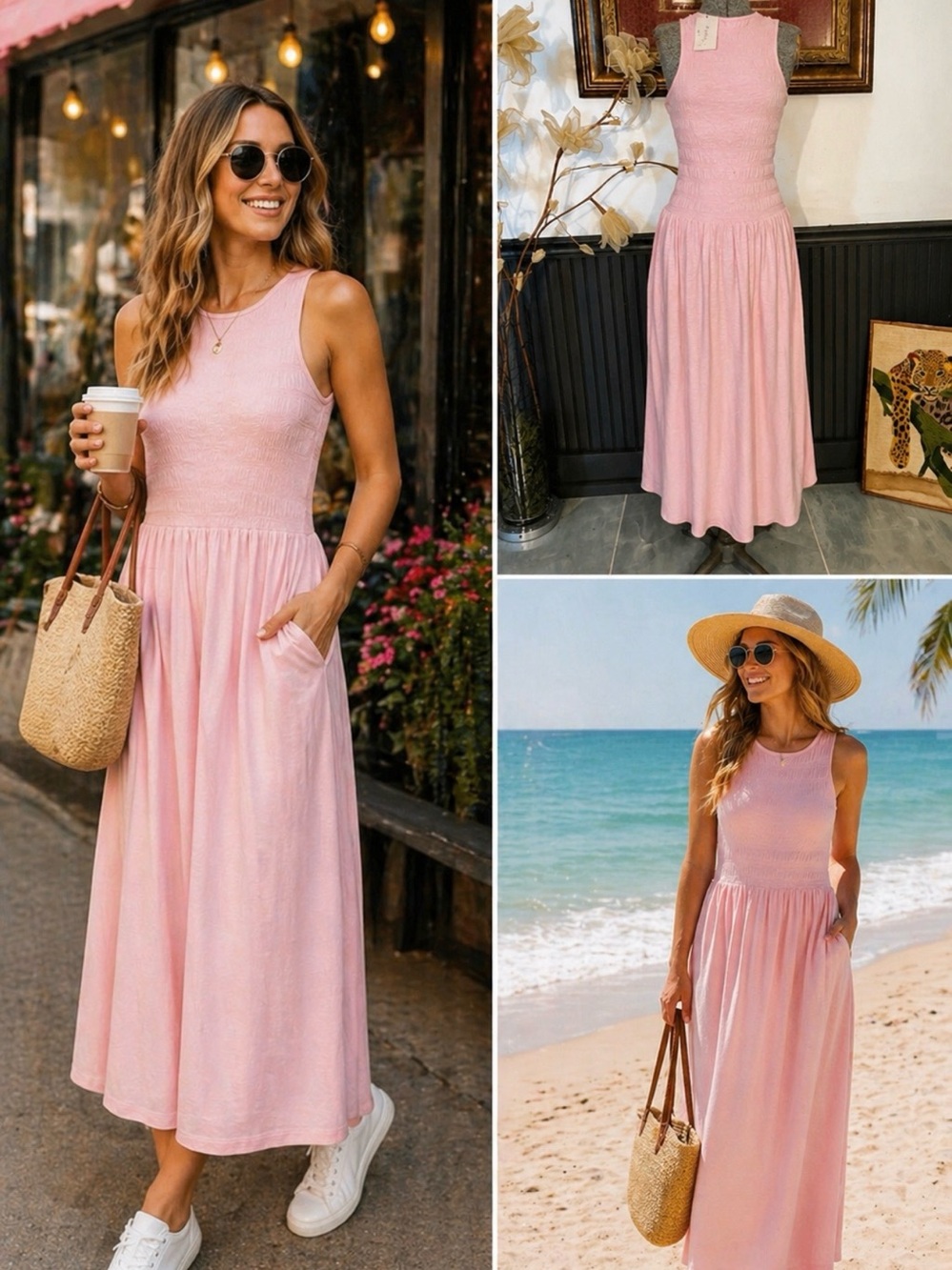 Universal Thread Pink Sleeveless Maxi Dress
